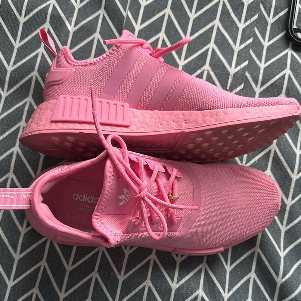 Adidas Pink NMD Sneakers with Knit Upper and EVA Midsole